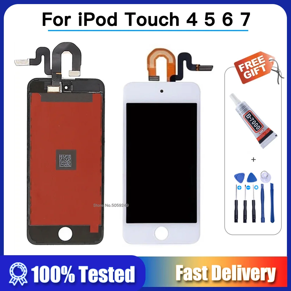 

Tested for iPod Touch 7 4 5 6 6th LCD Display Touch Screen Digitizer Assembly for iPod Touch 5 5th Gen Generation Replacement