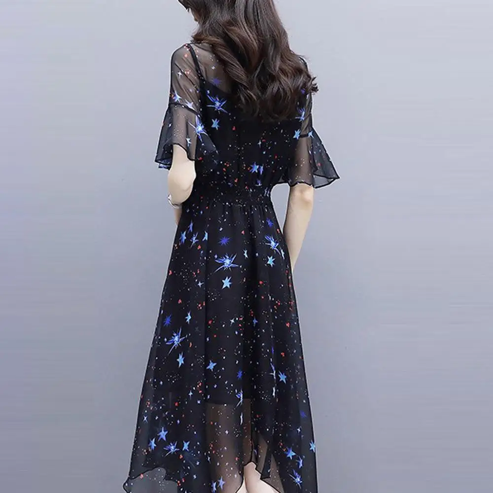 Тонкий осенне-зимнее платье принцессы с милым принтом для женщин 2019 повседневная