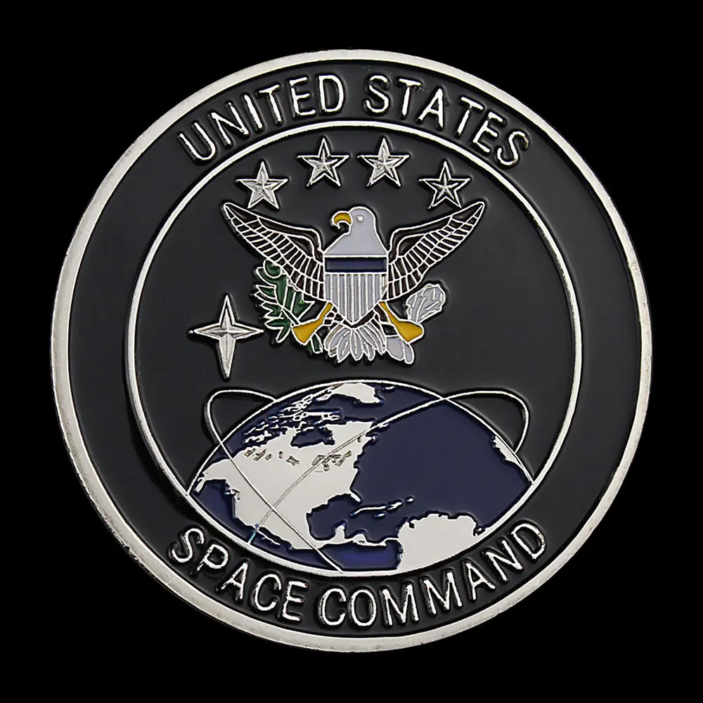 Логотип космических сил США серебряная монета команда США-США Посеребренная