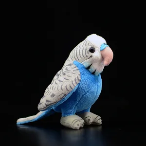 Игрушки плюшевые Budgerigar, зеленая птица, мягкие, милые подарки для детей, милые, реалистичные, набивные животные, куклы, мелопситакус, ундулатус