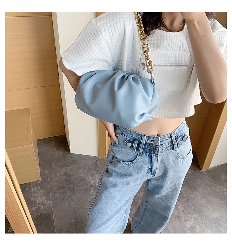 Сумка через плечо из мягкой кожи Cloud-wappd женская сумка-мессенджер с клецкой сумка