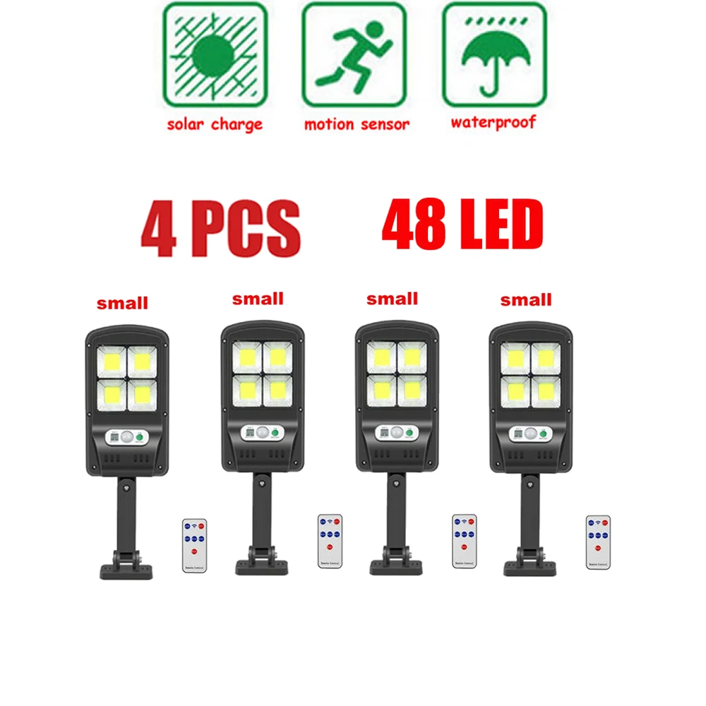 

4 шт., беспроводные солнечные светильники с датчиком движения