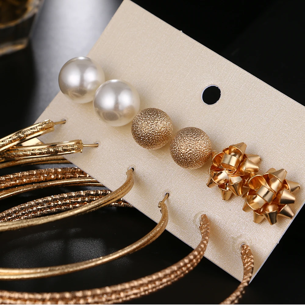 Большие золотые серьги хоп kinpopular для женщин богемные кольца модные корейские