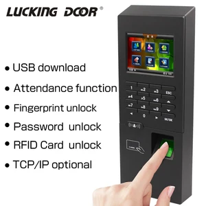 tcpipusb 2 8inch lcd screen rs485 fingerprint access control system proximity card keypad electronic door lock wiegand input free global shipping