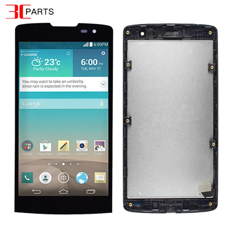 Для LG Leon H340 lcd h320 h324 H340N H326 MS345 C50 lcd дисплей кодирующий преобразователь сенсорного экрана в сборе с рамкой