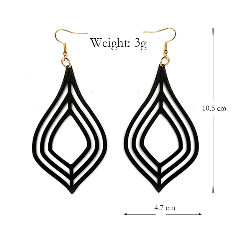 Простые висячие серьги YULUCH Pop для девушек красные черные женщин модные длинные