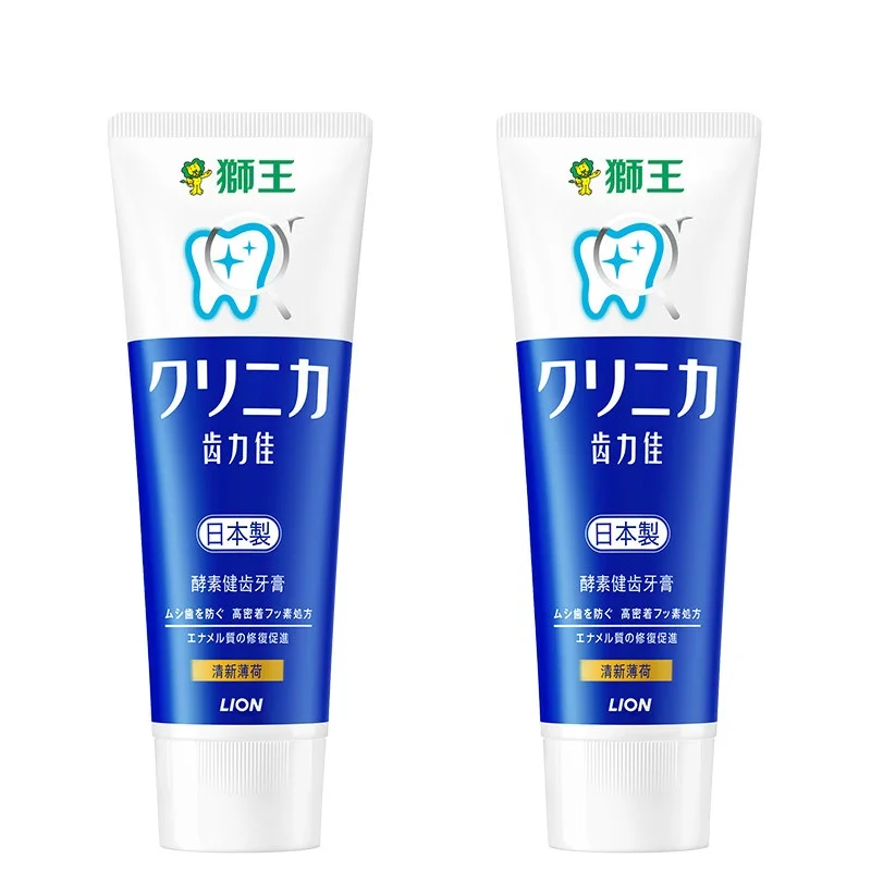 

2PCS Japan Lion Clinica Mint Toothpaste Dental Daily Use Whitening Strengthen teeth Remove Smokers Stains Dirt Plague Bad Smell