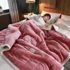Одеяло s для кровати, зимнее теплое Флисовое одеяло, супер мягкое одеяло для взрослых, размер Queen QQ78 #
