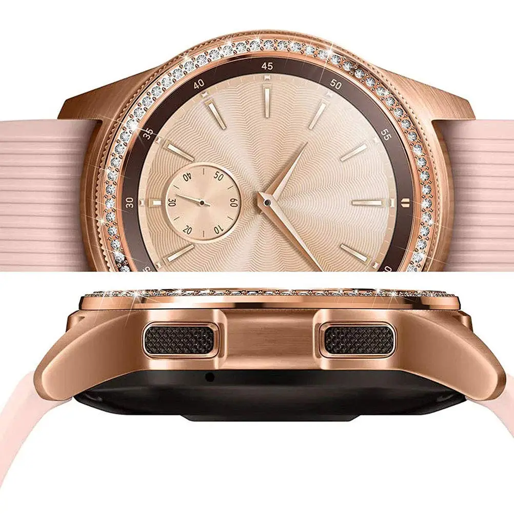 Блестящая рамка для Galaxy Watch 46 мм/42 мм Чехол samsung gear S3 Frontier/классическая спортивная клеющаяся крышка ремешок аксессуары 46/42 3