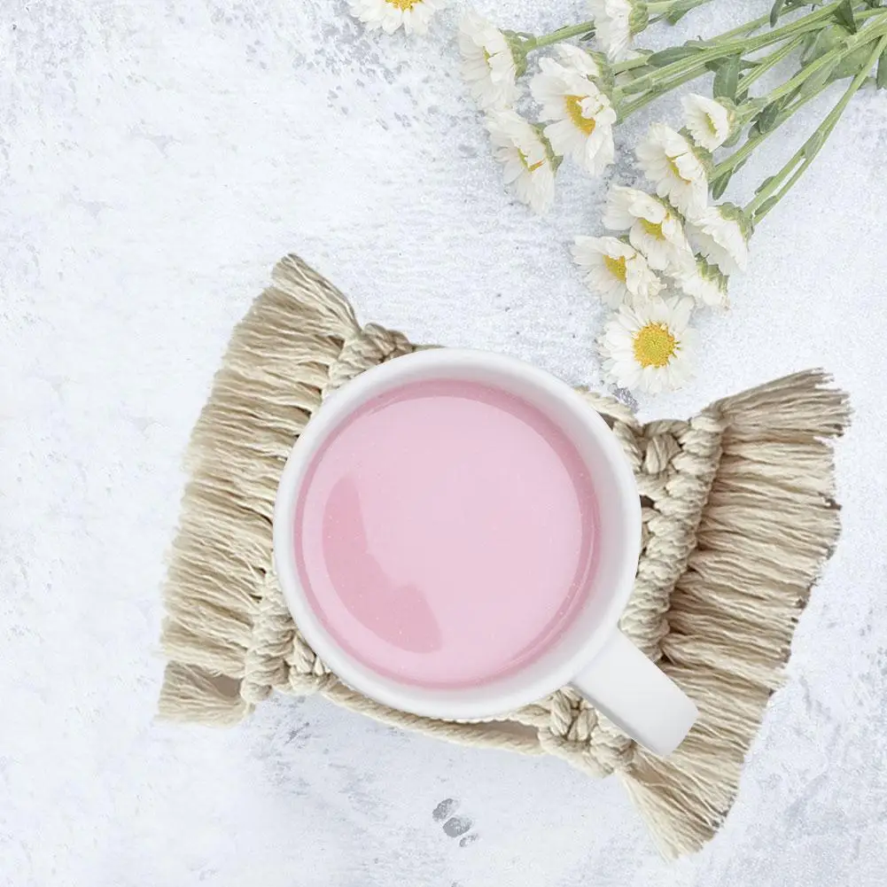 Плетеная подставка богемная скатерть маленькая ручной работы DIY настольное