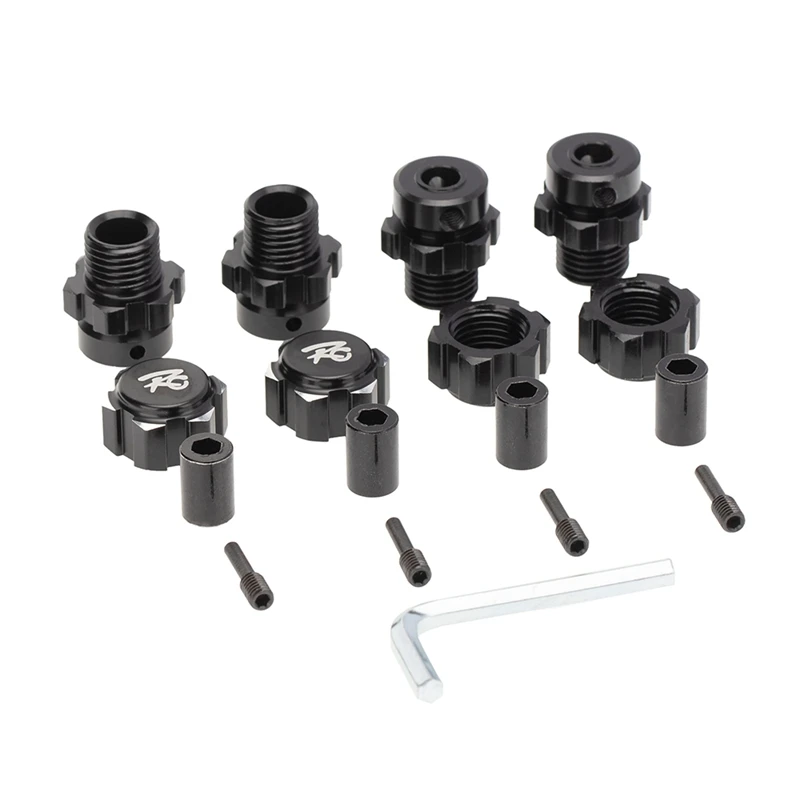 

4Pcs 17mm Hex Nuts Adapter Splined Wheel Hubs Extension Combiner for 1/10 Traxxas E-REVO SUMMIT RC Car Parts