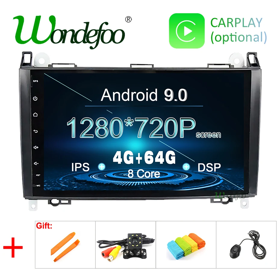 Android 9,0 DSP 4G автомобильный радиоприемник gps для Мерседес Бенц Спринтер B200 B-class W245 B170 W209 W169 мультимедиа ips Экран без DVD плеер