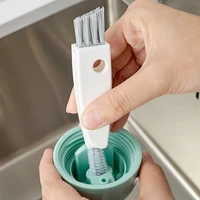 2 in 1 multifunction soft hair suction glass tube cleaner brushes tools fish tank straw bottle grooved gap cleaning brush