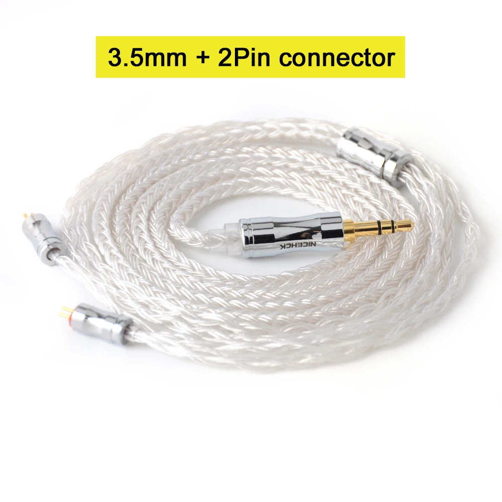 NICEHCK C16-1 16 Core посеребренный кабель 3,5/2,5/4,4 мм разъем MMCX/2Pin/QDC/NX7 для CCAKZ ZSX C12 TRNV90 TFZ QDC DB3 NX7 PRO BL03