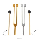 128 Гц алюминиевый сплав Серебряный тюнинг вилка чакра молоток мяч диагностический инструмент для лечения звука лечебный инструмент S25 Прямая поставка