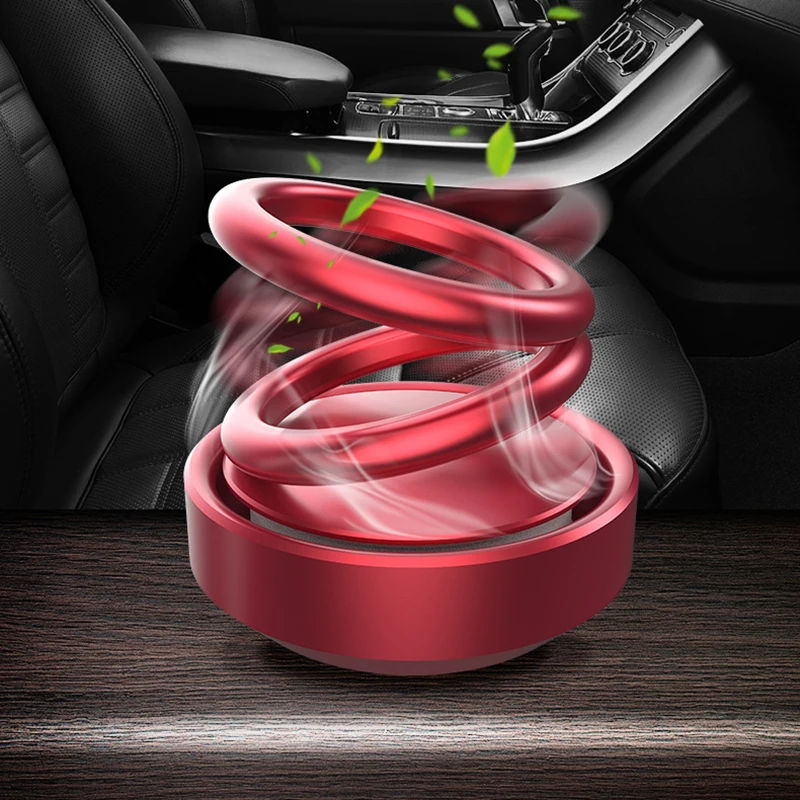

Car Aromatherapy Double Rings Rotary Suspension Rotating Air Freshener Dashboard Perfume Car Auto Diffuser Perfume Car Ornament