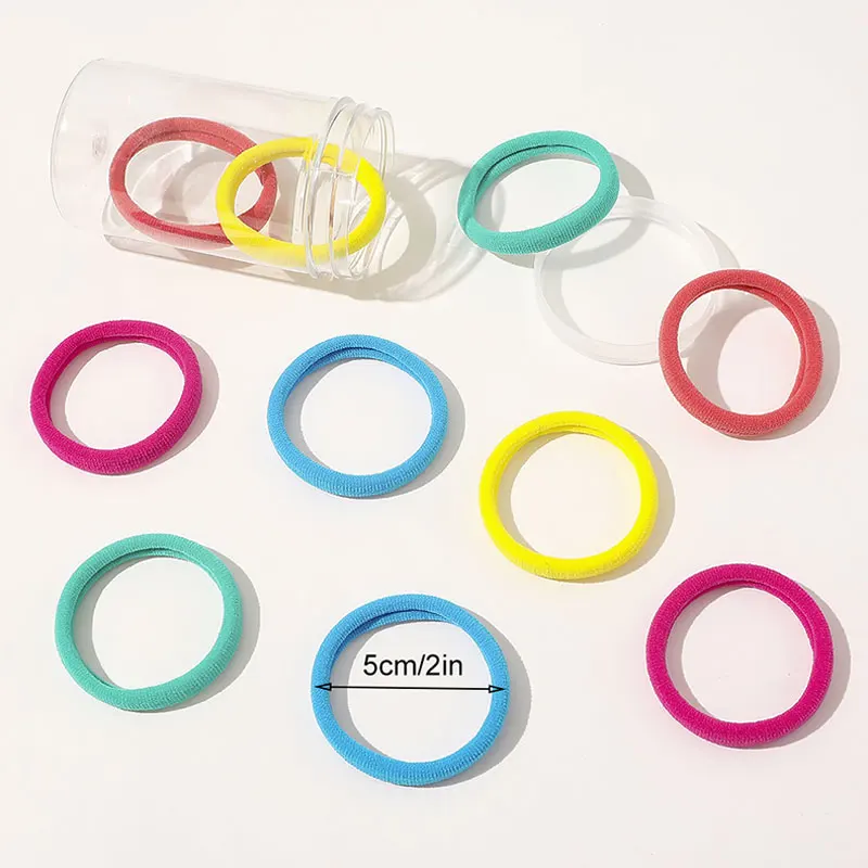 10 шт./лот женское эластичное кольцо для волос черные Однотонные резинки девочек