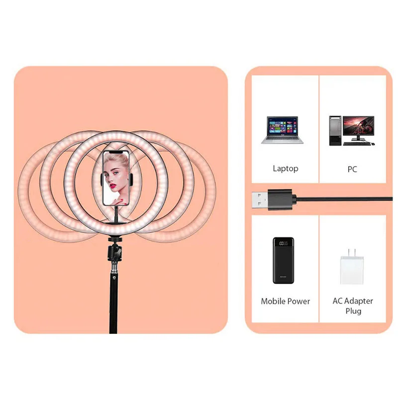 

RGB Led Light 10 inch selfie Ring Light LED Ring Light with Tripod Stand, Beauty Ringlight for Makeup/Live Stream/TikTok/YouTube