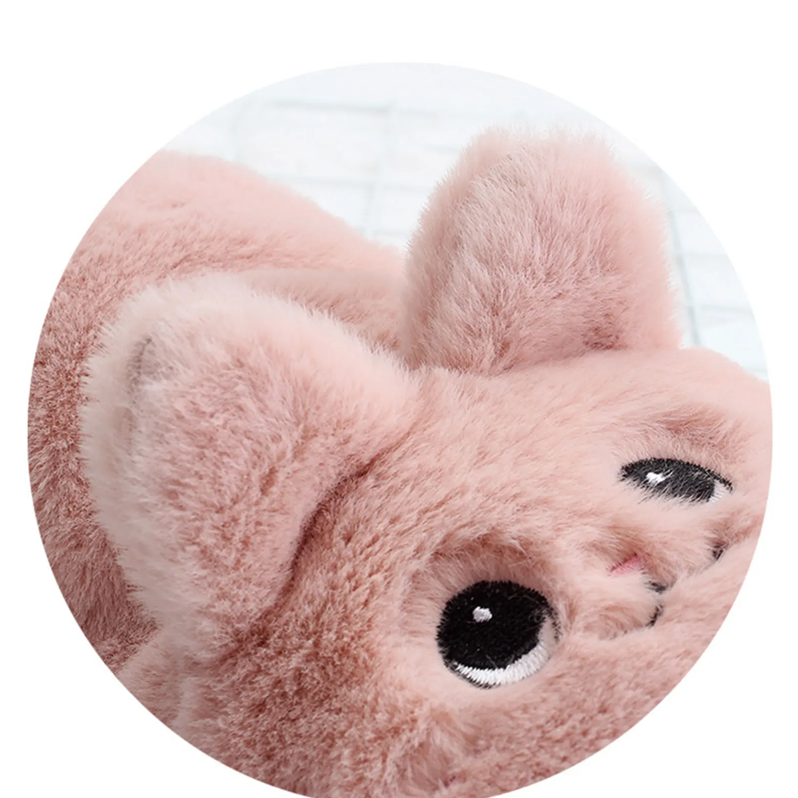 

Hirigin 2021 Fashion Warm Soft Rabbit Fur Knit Mittens Women Flip Half Finger Gloves Plush Thick Cute Cat Touch Screen Gloves
