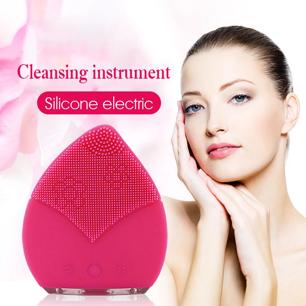 Electric Silicone Facial Cleansing Brush Face Cleanser Waterproof Ultrasonic Massage Skin Deep Cleaning Device|Устройства для