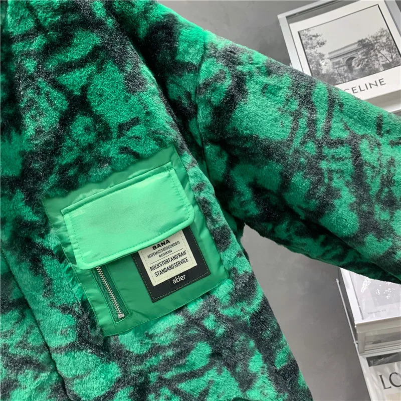 Женское модное Свободное пальто из искусственной кожи с принтом граффити теплая