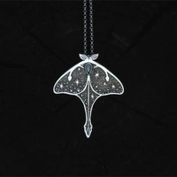 retro creative geometric biological necklace boho fashion silver color jellyfish necklace womens party jewelry gift