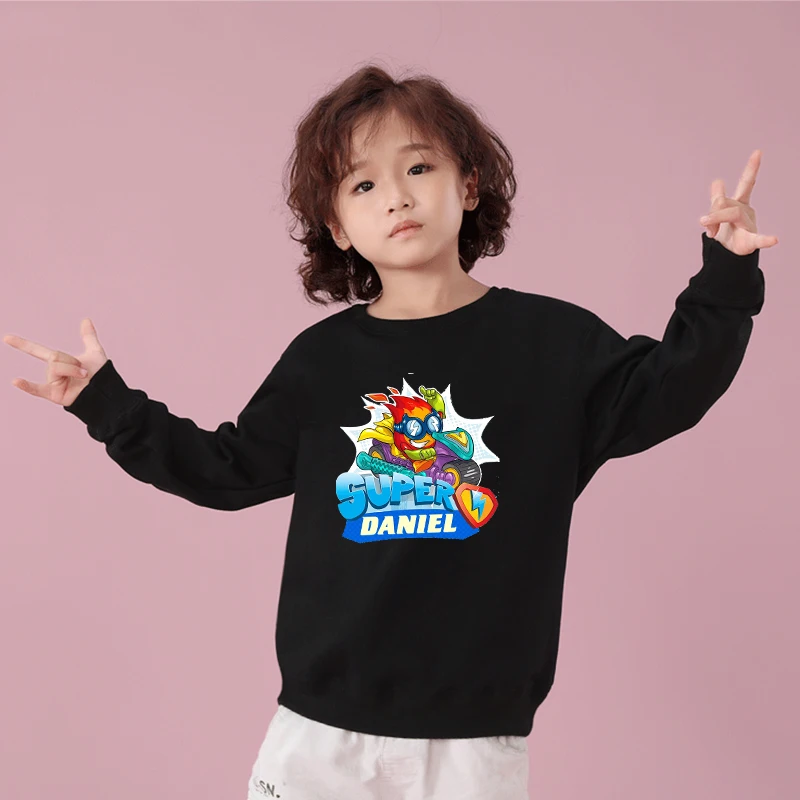

Kids Cartoon Sweatshirts Superzings Autumn Warm Coats for Boys Girls Super Zings Child Pullover Surprise Gift Multi-Pattern
