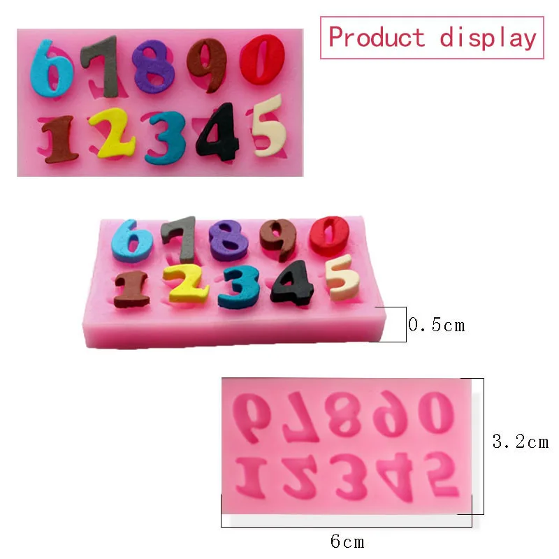 

Numbers Silicone Mold Fondant Cake Decorating Tools Chocolate Baking Mould 3D Candy Mould Cake Baking Decorating Tools