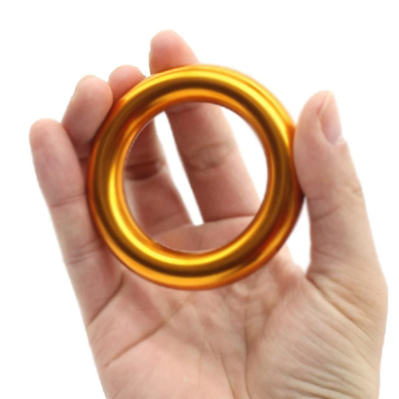 

2 Pieces Yoga Hammock Rappel Ring Rappel Ring Climb Perfect Tension Aluminum Alloy O-Ring 25KN Rappel Rings for Yoga