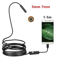 5 57mm endoscope camera waterproof endoscope inspection borescope soft hard wire adjustable leds for android type c usb camera