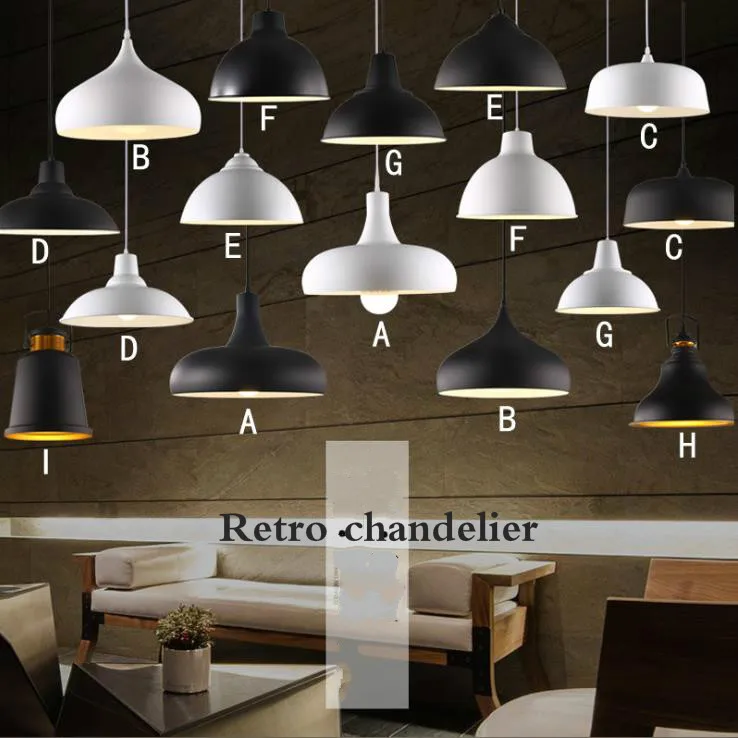 Ретро промышленная ветровая Люстра для ресторана простая Промышленная и горная лампа черно белая железная