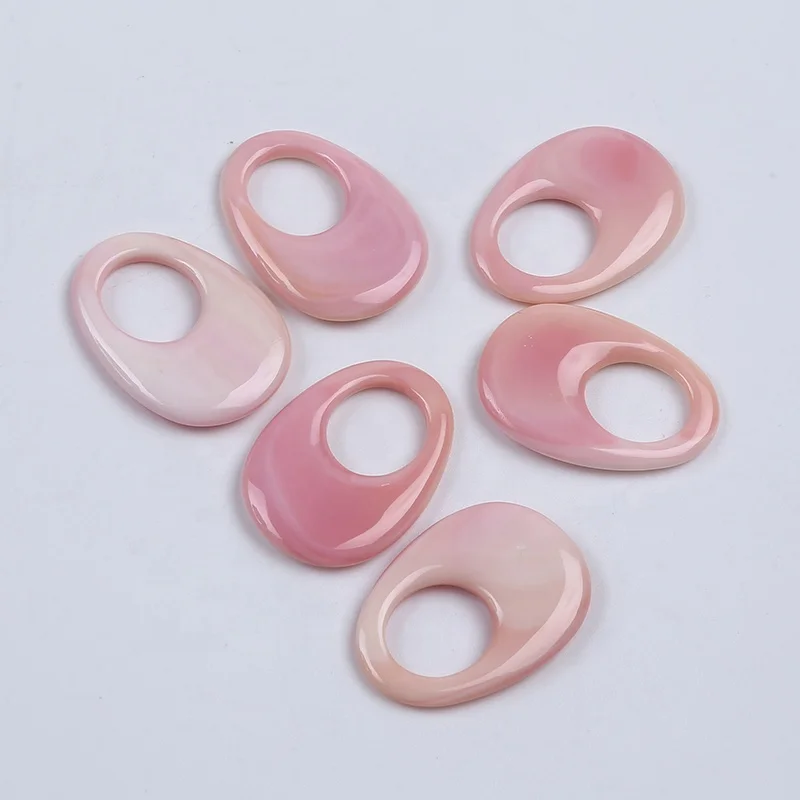 

High Quality 25*35mm Natural Pink Color Mabe Pearl Loose Beads