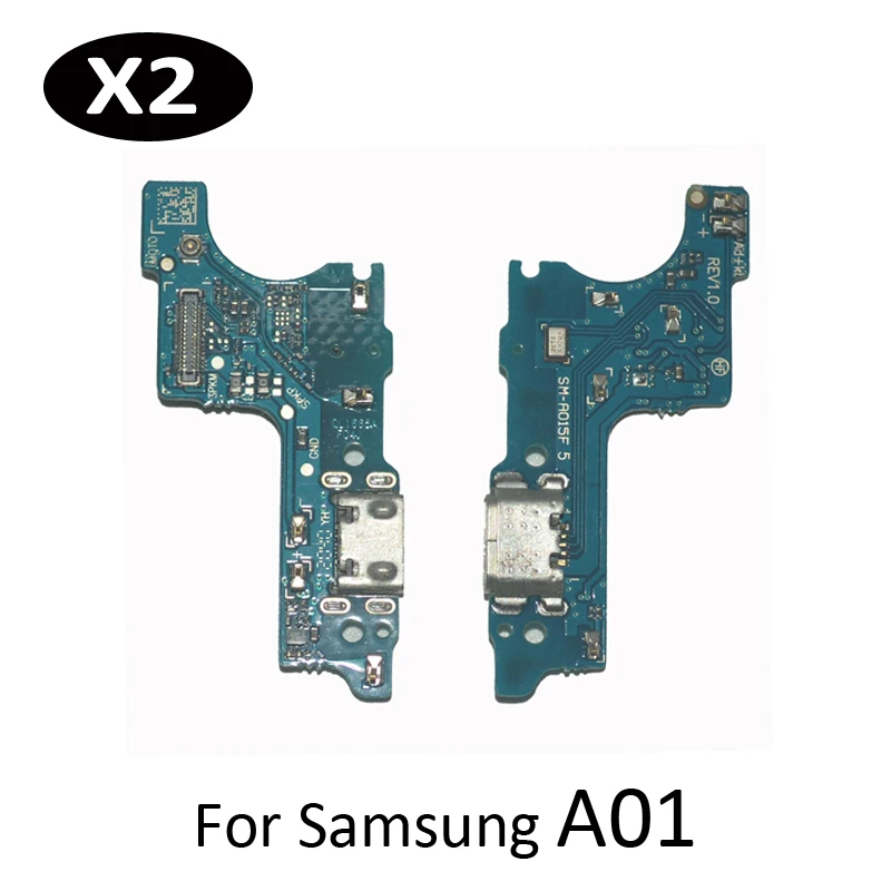 Док-станция с USB-портом для зарядки для Samsung Galaxy A01 A015F A015G A015M A015, Новая плата для зарядки телефона, Соединительный гибкий кабель с IC