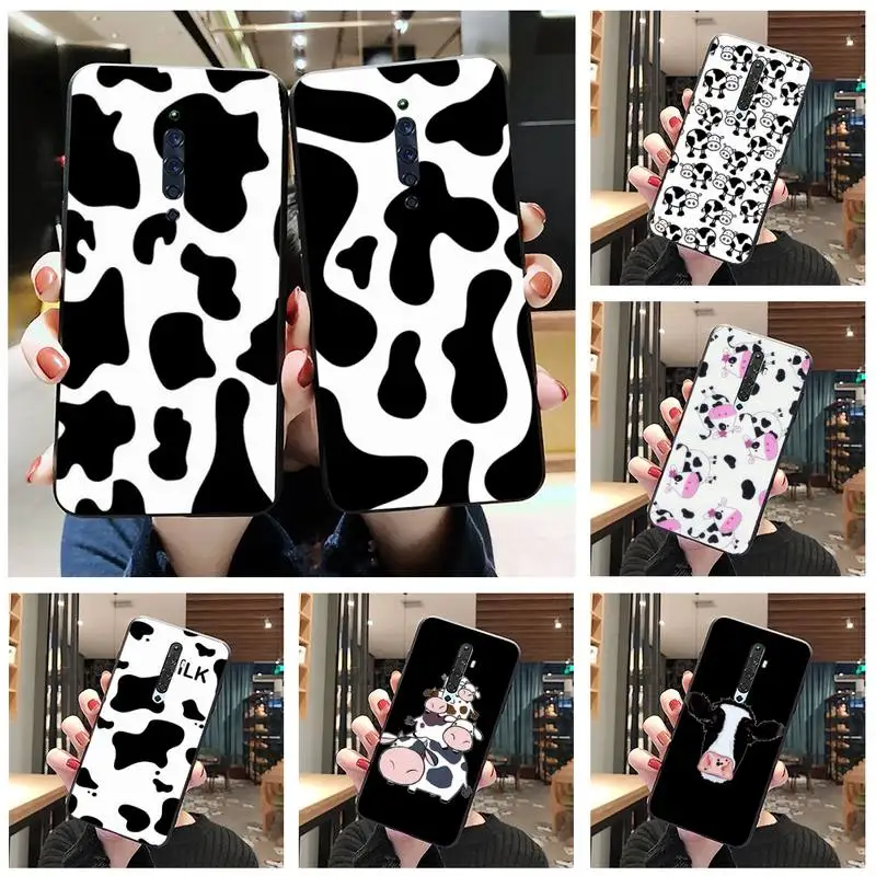 

HUAGETOP Animal Cute Milk Cow Customer Phone Case For Oppo A5 A9 2020 Reno2 z Renoace 3pro Realme5Pro