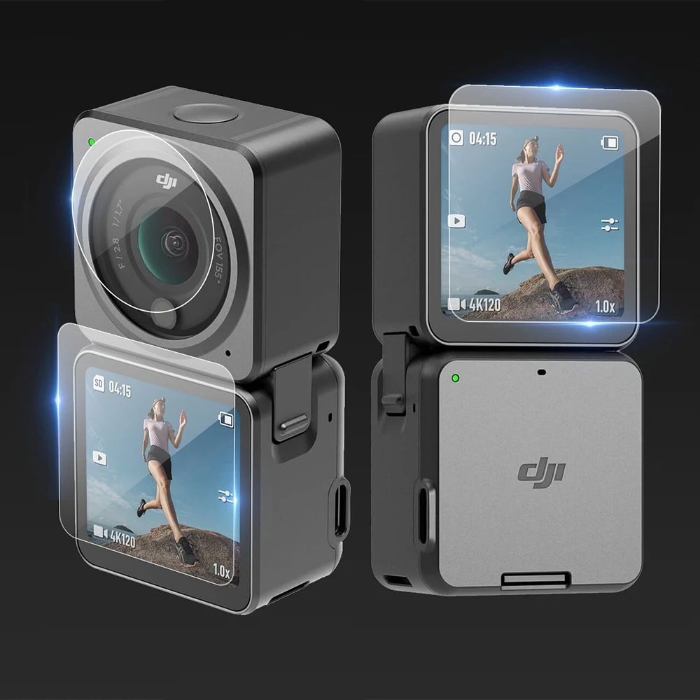 

DJI Action 2 закаленное стекло Защита экрана чехол Защита объектива Защитная пленка для экшн-камеры аксессуары