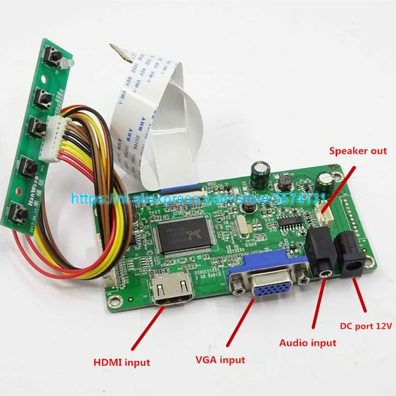 

Free shipping kit for NV156FHM-A20 B156HAN06.0 HW0A N133HCE-GN2 NV150FHB-T30 HDMI + VGA LCD LED LVDS EDP Controller Board Driver