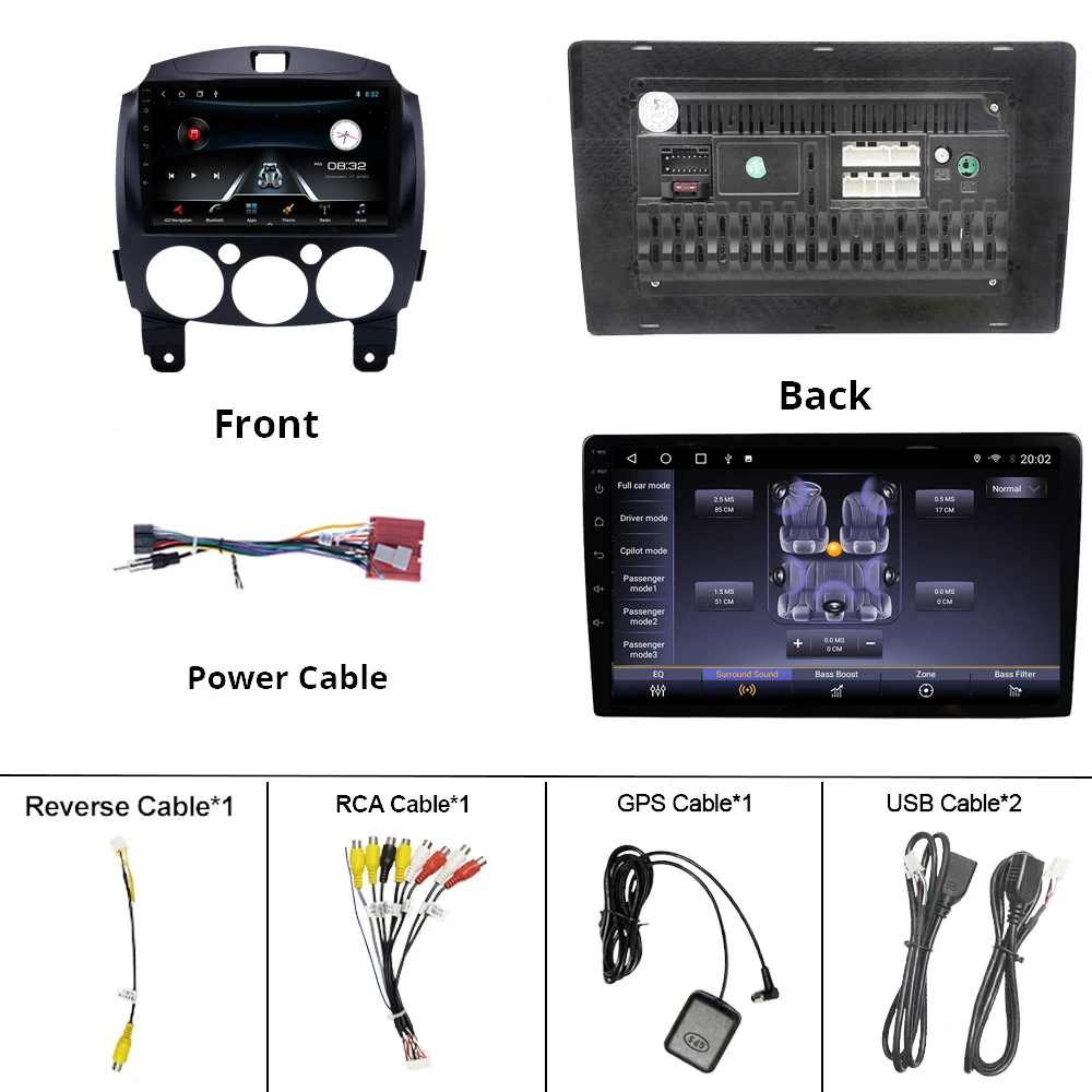 

2 Din Android 10.0 Dvd Car Multimedia Video Player Car Radio For Mazda 2 2007-2013 Car Radio GPS Navigation Stereo Autoradio IGO