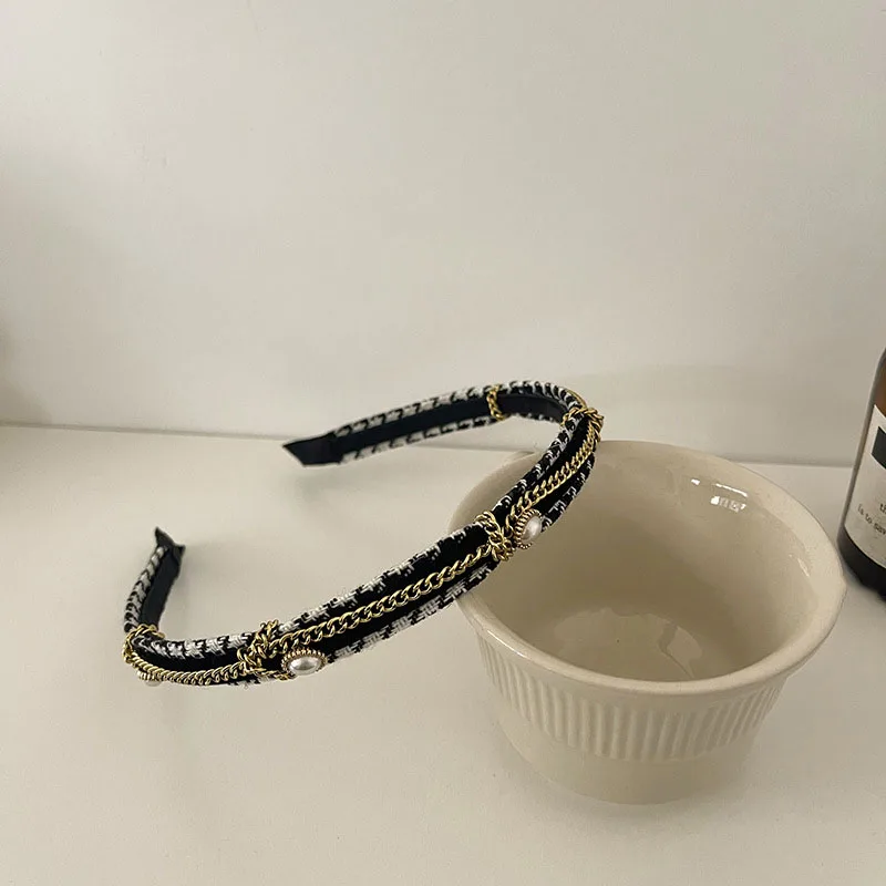 Обруч для волос в стиле барокко женский тонкий обруч из металлического сплава