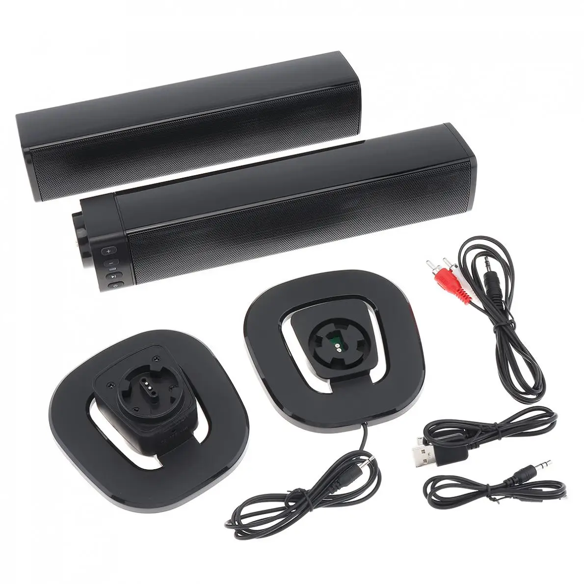 BS-36 Home Theater Sensurround Multi-function Soundbar Speaker with 4 Full Range Horns Support Foldable and Split enlarge