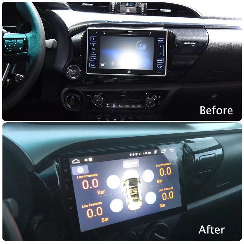 10.1 inch screen Android 8.1 car radio gps navigation stereo system multimedia player for Toyota Hilux 2016-2018 no 2 din dvd | Автомобили