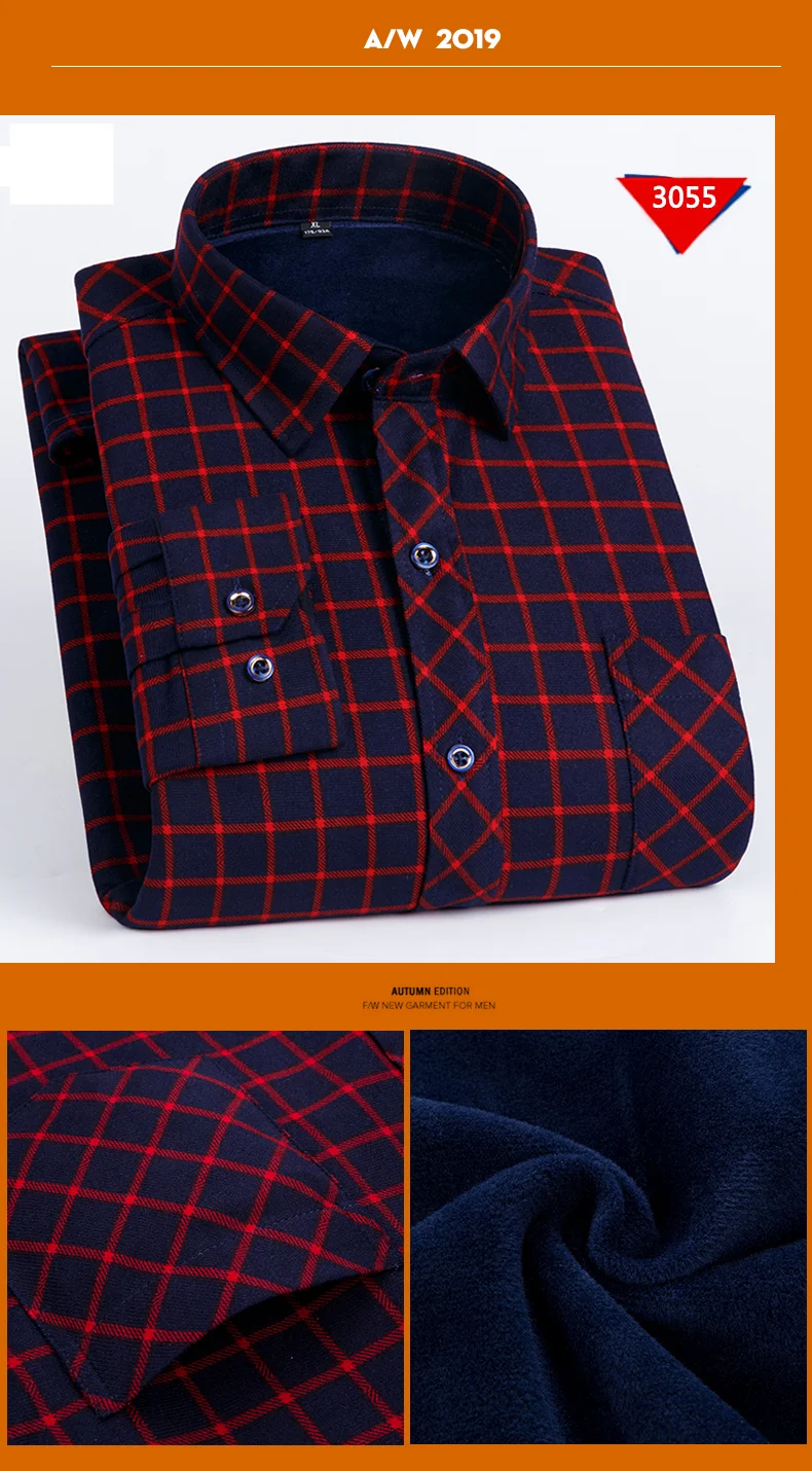 FillenGudd плюс размер 8XL зимние мужские клетчатые термо рубашки с длинным рукавом Теплые Красные и черные мужские рубашки с принтом бархатные 7XL 6XL 5XL