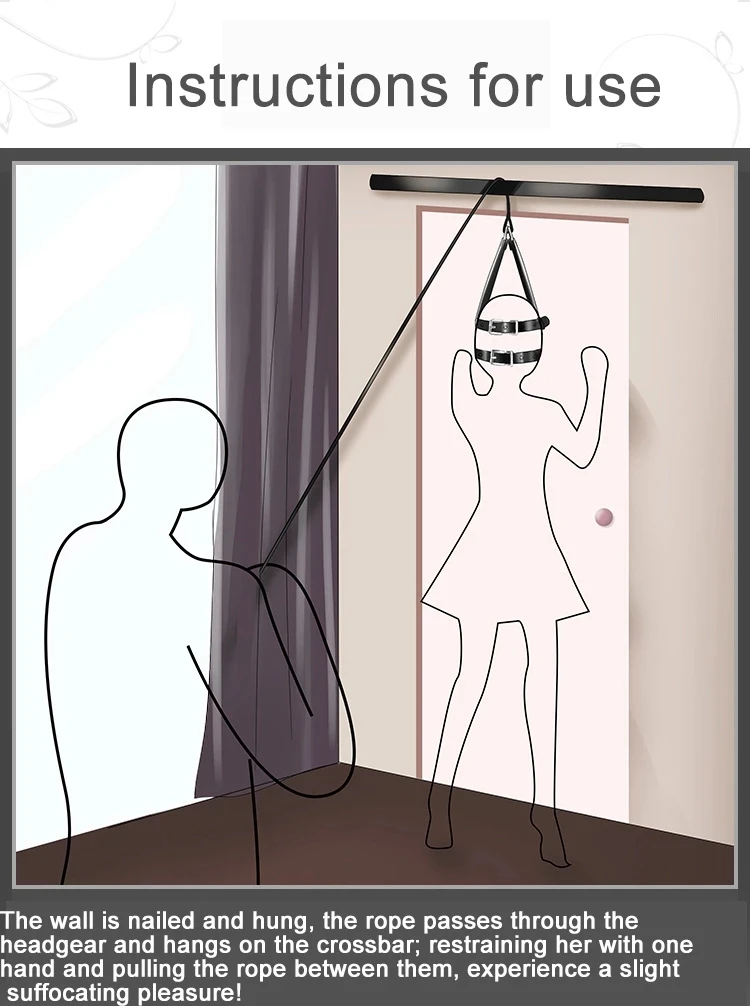 Кожаная подвесная вешалка для головы с кольцом для повешения, капюшоном, фетиш-маской для секса BDSM, связывающим устройством для головы, кляпом для рта, играми SM, игрушками для пар.