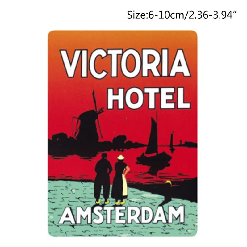 56 шт. Водонепроницаемый солнцезащитный пвх ретро Декаль этикетки Забавный