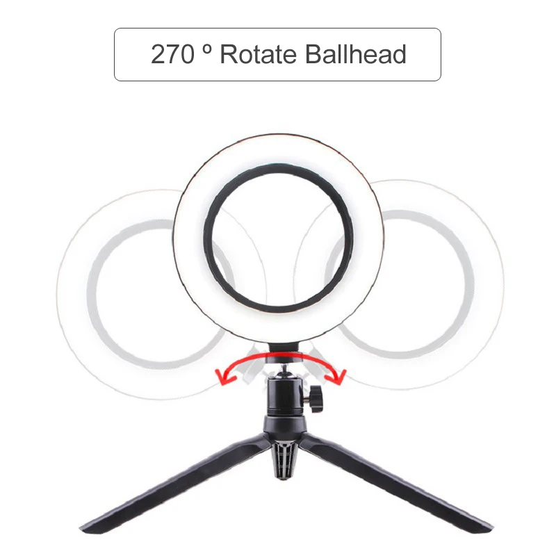 Dimmable камера фотостудия телефон видео светодиодный кольцевой светильник для