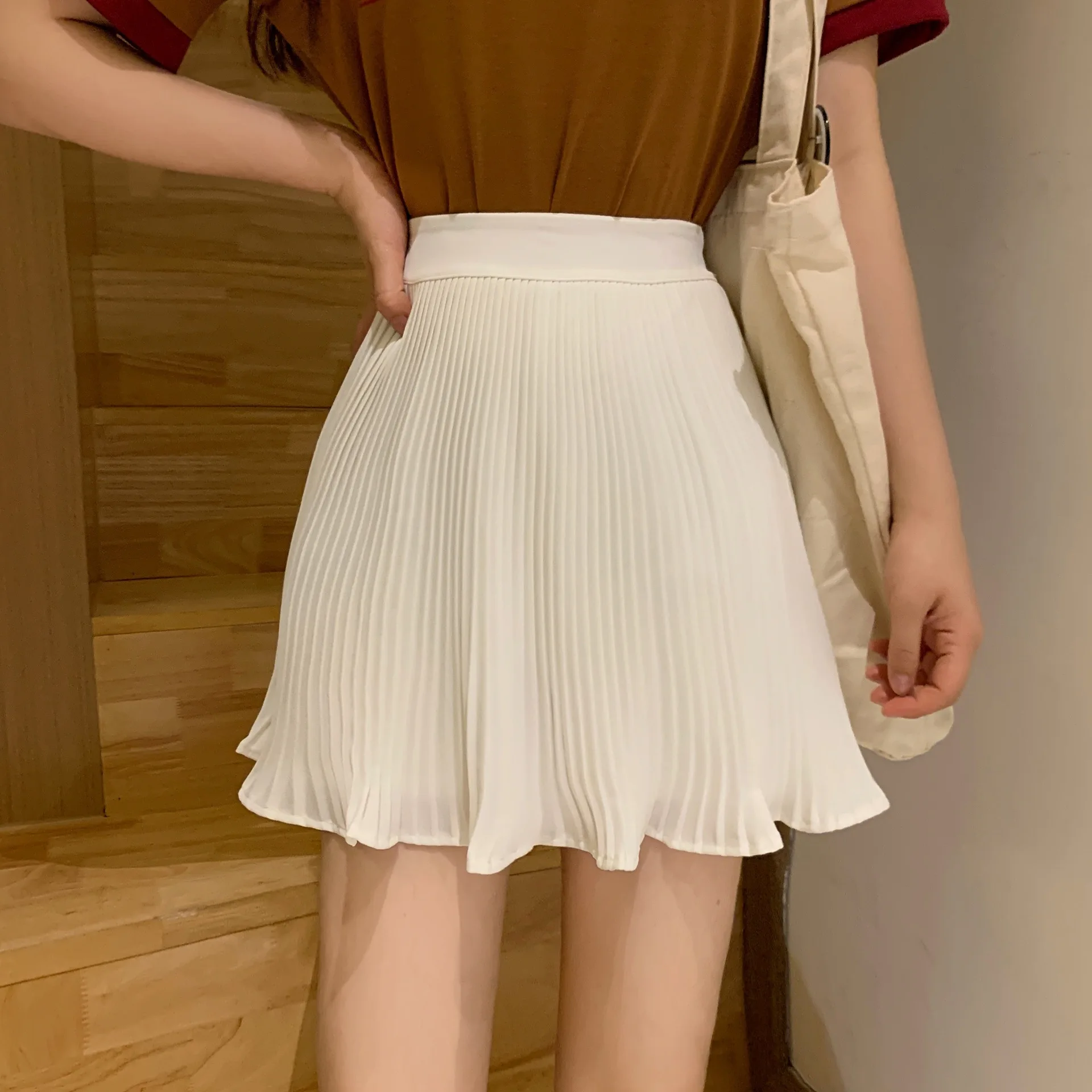 

Nice Pop college style high waist thin pleated A-line skirt retro skirt women y2k skirts womens harajuku mini skirts for women