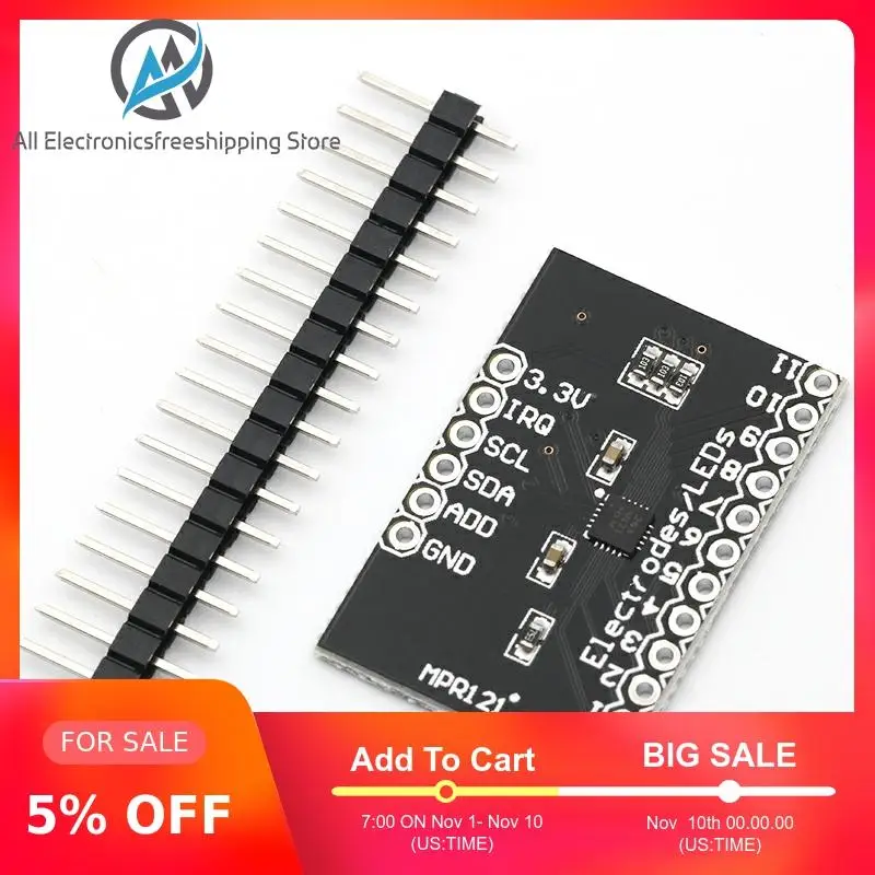MPR121 Breakout V12 емкостный сенсорный сенсор модуль контроллера I2C клавиатура макетная