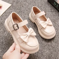 leather shoes girls 3 to 12 years girls single shoes bowknot princess shoes pink childrens performances kids flats dancing shoe