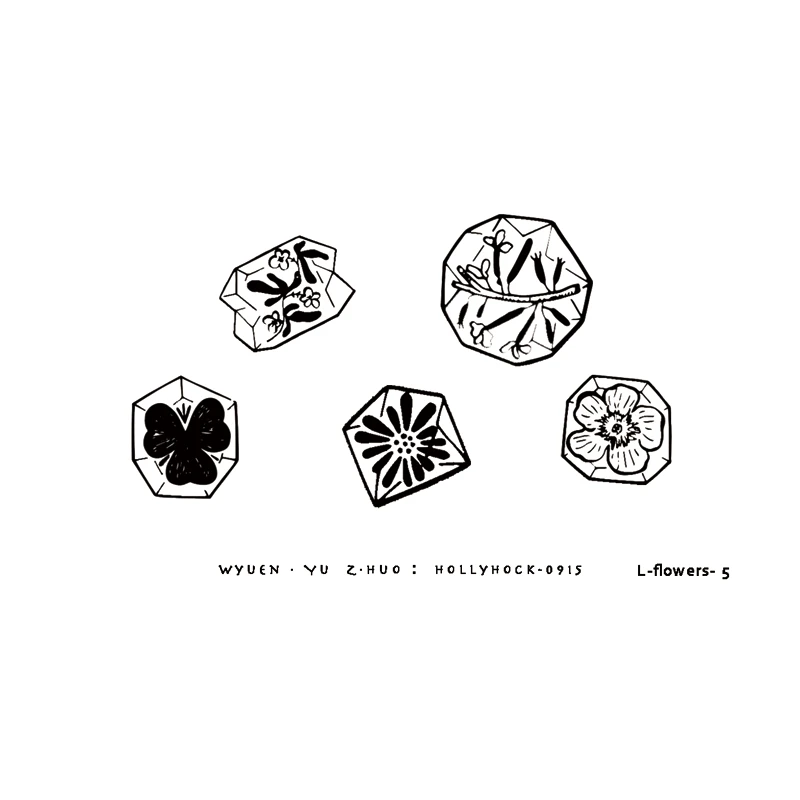 Wyuen серия цветов Оригинальные орхидеи в китайском стиле тату наклейки ручная