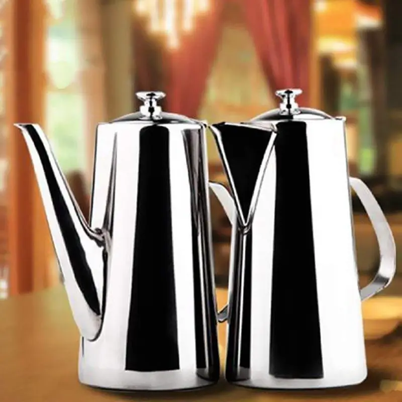 Pitcher Stainless Steel Water Carafe with Lid for Coffee Milk Beverage - Long Spout 2L | Дом и сад