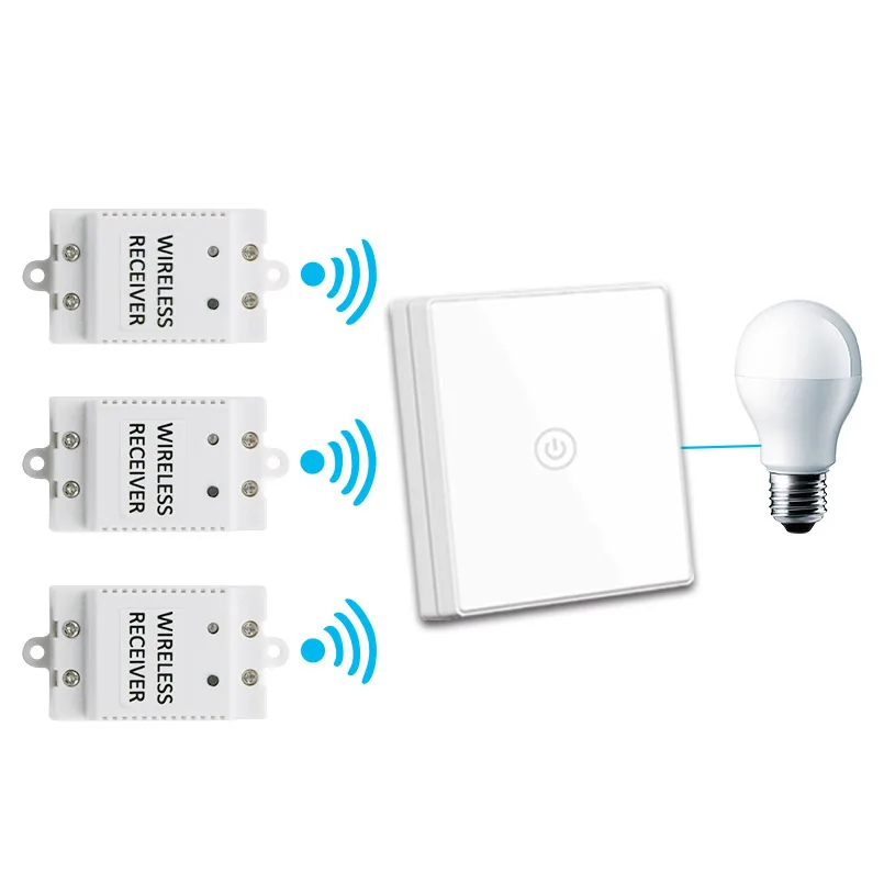 Беспроводной сенсорный выключатель Saful водонепроницаемый без проводки для ламп